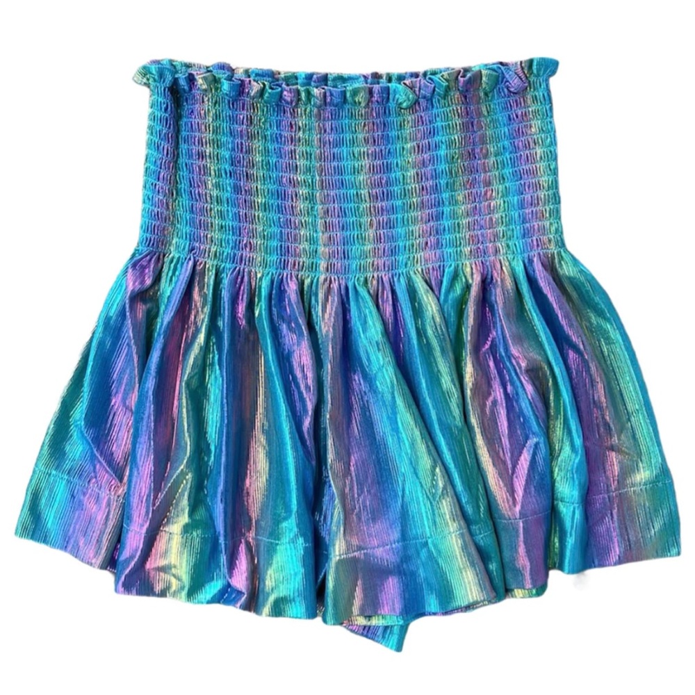 Queen of Sparkles "Blue Rainbow Pebble Swing Shorts"